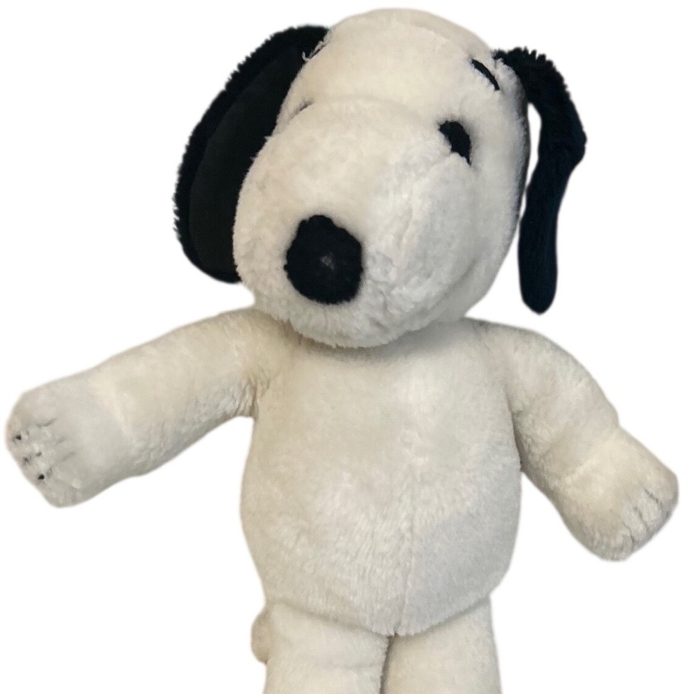 Vintage 1968 Snoopy‎ Peanuts Plush United Feature Syndicate 12 Inch White Black